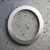 modern house number zero 0 brushed aluminum